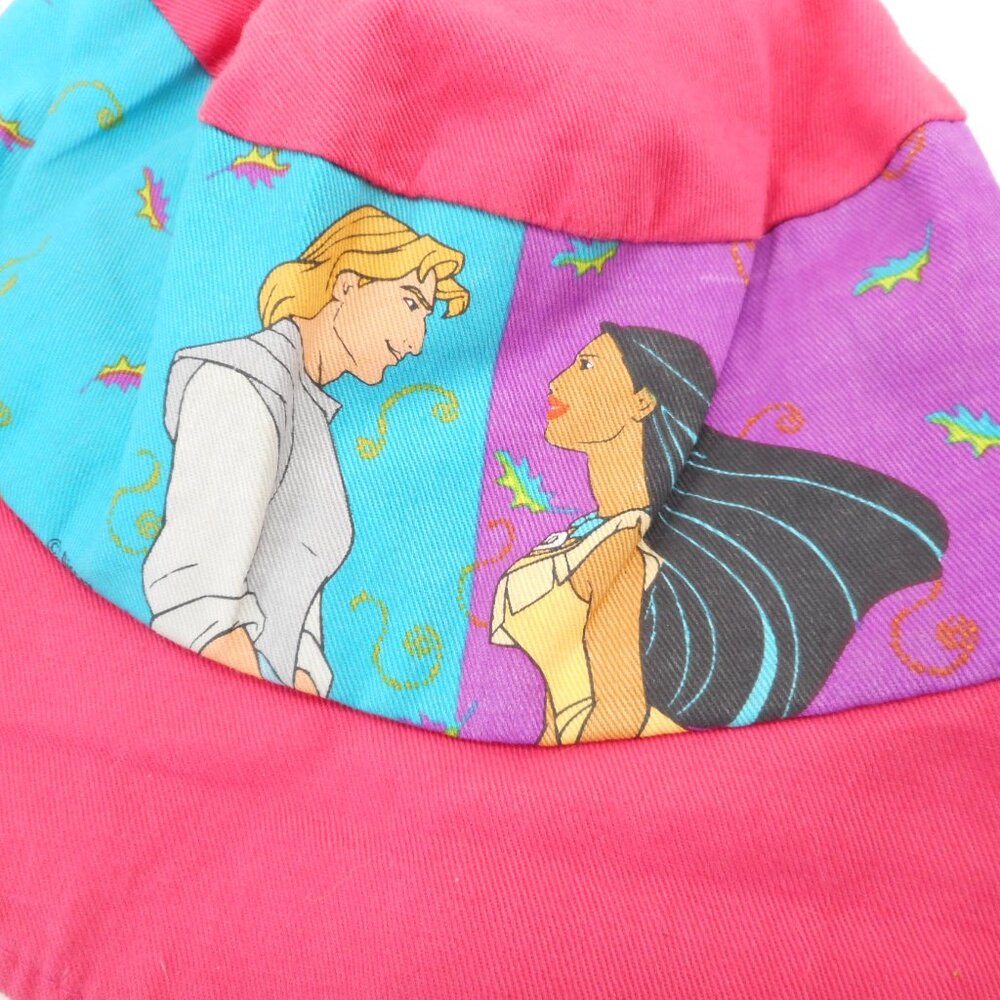 Vintage 90s Disney Pocahontas Bucket Hat Kids size ages 3-6 Colorful 100% Cotton - Picture 3 of 6